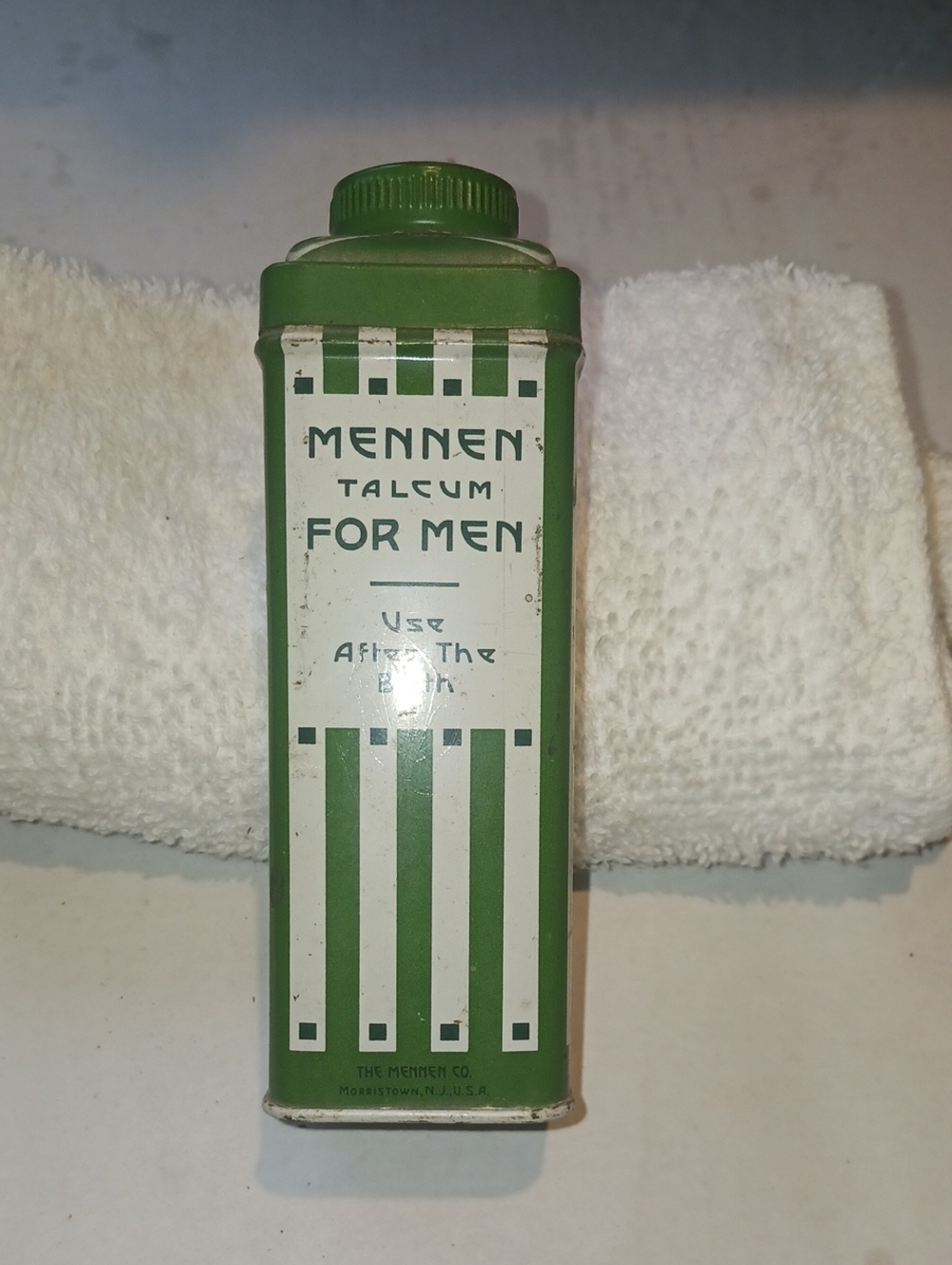 VINTAGE Mennen Talcum For Men Tin  Usa 4 1/8oz. STILL FULL